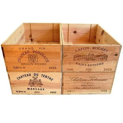 £16.95 • Buy 12 Bottle Size - Wooden Wine Box Crate For Vintage Shabby Chic Home Storage *-*