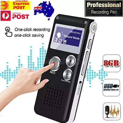 8/16G/32G Digital Audio Sound Voice Recorder Dictaphone MP3 USB Recording Pen • $27.98