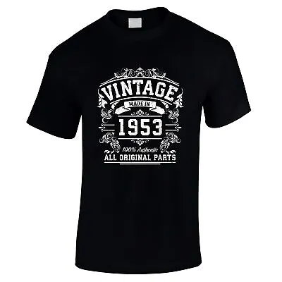 70th Birthday Gifts For Men Vintage Original Parts 1953 T-Shirt • £9.97