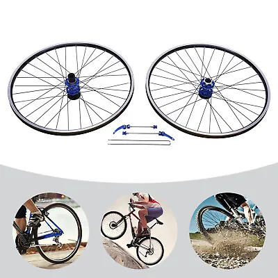 29 Inch Mountain Bike Wheelset Aluminum Alloy Rim Disc Brake MTB Wheelset Blue • $80.75