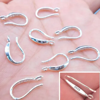 10PCS DIY Making Jewelry 925 Sterling Silver Earring Hook Ear Wires For Crystal • £2.39