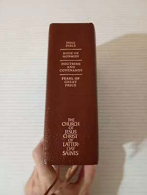 LDS Quad Bible Book Of Mormon Doctrine & Covenants Pearl Of Great Price Brown  • $17.95