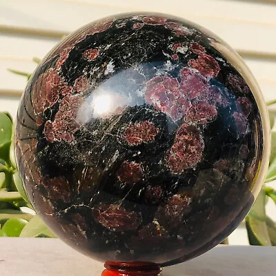 6.4lb Natural Fireworks Garnet Quartz Crystal Healing Ball Sphere Healing • $0.99