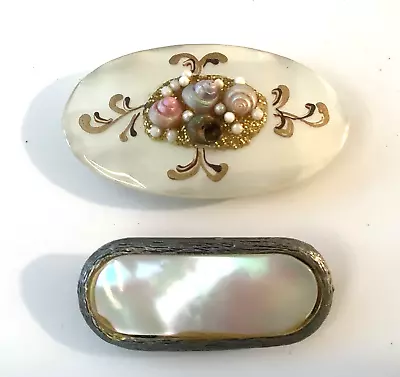 Vintage Shoe Clips Lot Of 2 Musi Mother Of Pearl 398 • $24.95