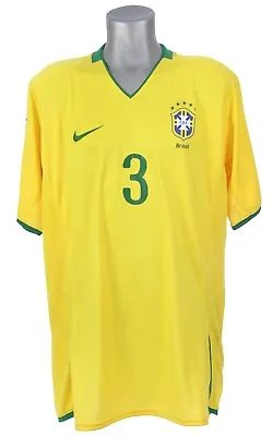 2008 Lucio Team Brazil Match Worn Jersey World Cup Qualifier (2) LOA's • $599.99