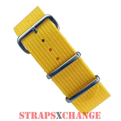 22mm RIBBED PREMIUM NATO® G10 MUSTARD YELLOW Military Diver's Watch Strap Band • $19.95