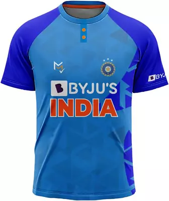 Indian Cricket Printed/Color Half Sleeves T-Shirt/Jersey - 2022 For Men/Women (4 • $48.99
