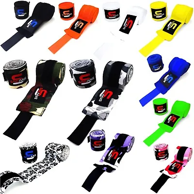 SAWANS® Bandages Hand Wraps MMA Boxing Inner Gloves Mitt Protector MuayThai Kick • £4.99