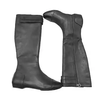 Maxstudio.com Black Draping Leather Boot - Women • $40