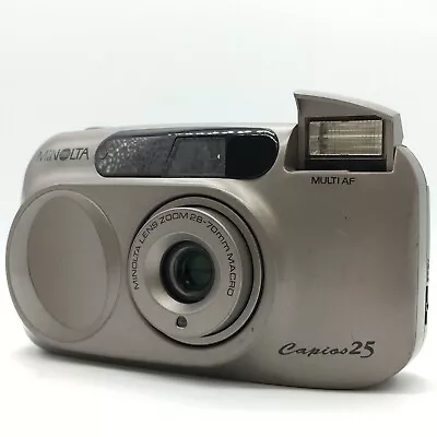 Minolta Capios 25 Silver 28-70mm Macro Point & Shoot 35mm Film Camera - GOOD • $19.55