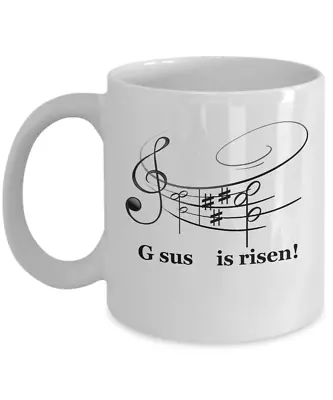 Christian Musicians Coffee & Tea Mug Cup With Music Notes • $14.99