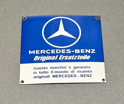 Vintage 12” Mercedes Dealership Porcelain Sign Car Gas Truck Gasoline Oil • $119.99