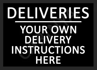 Deliveries Metal Sign Your Own Words Parcels Custom Mail Personalised Door Shed • £6.99