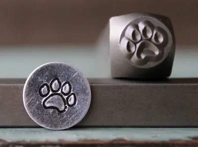 SUPPLY GUY 7mm Dog Paw Metal Punch Design Stamp SGCH-120 • $14