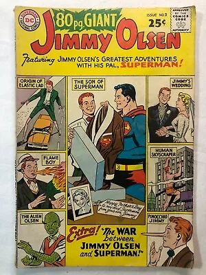 80 Page Giant #2 1964 Featuring Jimmy Olsen Vintage DC Comics Great Condition! • $125