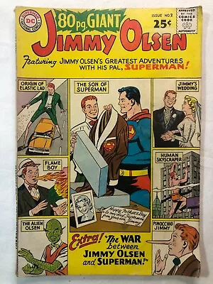 80 Page Giant #2 Jimmy Olsen Vintage 1964 DC Comics Nice Condition!! • $114