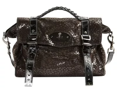 $1550 Mulberry Alexa Limited Edition Suede Leopard Black Women Handbag • $500