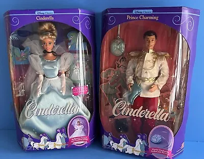 Disney Classics Cinderella Doll 1624 Prince Charming Doll 1625 Castle Playset 2 • $135.06