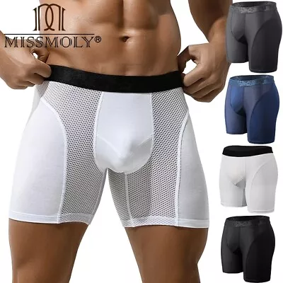 Men Boxer Underwear Underpants Seamless Shorts Body Shaper Compression Briefs UK • £6.79