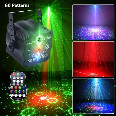 60 Patterns Laser Projector Stage Light LED RGB Party KTV Club USB Disco Lights • $20.91