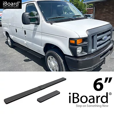 Running Board Step 6in Steel Black Fit Ford Econoline Full Size Van 99-14 • $219