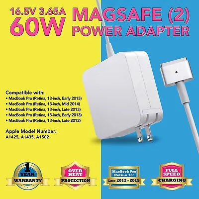 60W AC Adapter Charger For Apple Mac Book Pro & MacBook Air A1185 A1278 A1344 • $14.95