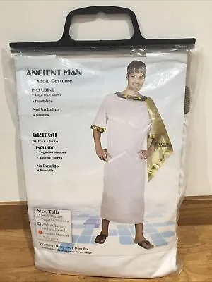 Mens Caesar / Long Roman Toga Fancy Dress Costume • £16.99