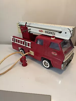 Vintage Tonka Pressed Steel Snorkel Fire Engine Truck Red 60's/70's USA • $124.95