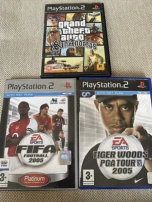 £4 • Buy PS2 Game Bundle - Fifa, Grand Theft Auto & Tiger Woods