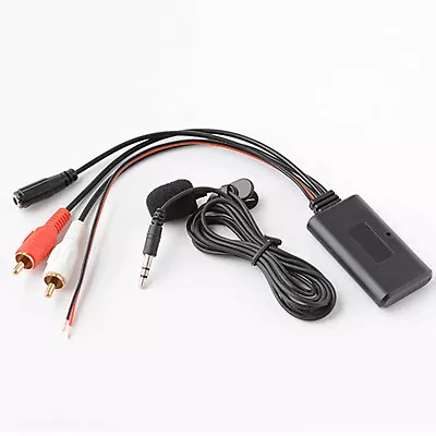 Bluetooth A2DP Music Streaming 12V To Car Stereo Radio RCA 3.5mm Aux Adapter • $11.99