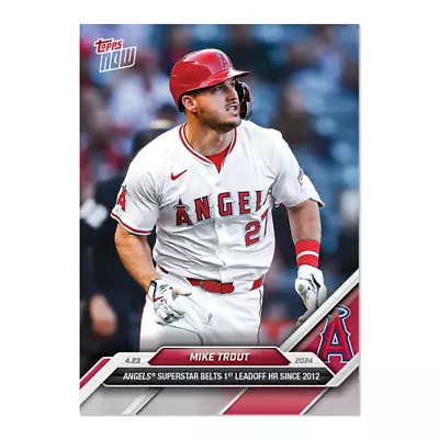 Mike Trout Leadoff Home Run 2024 MLB TOPPS NOW Card 115 Presale • $7