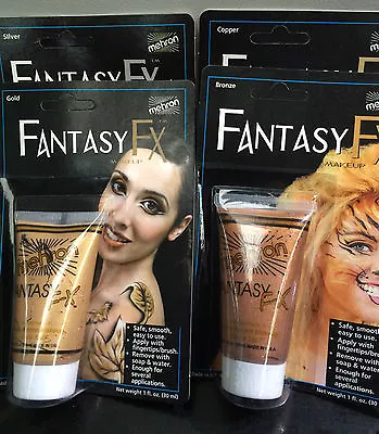 Fantasy FX Professional Stage Makeup Body Art Liquid 30ml Range Metallic Colours • $9.23