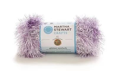 Lion Brand Yarn 5800-544 Martha Stewart Glitter Eyelash Yarn Purple Sapphire • $7.99