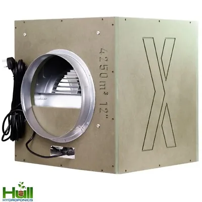 Acoustic 12  MDF Box Fan 4250m3 Wooden Hydroponics Ventilation Vortex Grow Room • £339.95