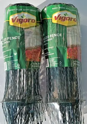 Lot Of 2 Rolls Of VIGORO 14 In. H X 20 Ft. L Green Rolled Metal Garden Fence • $30