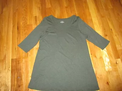 J. Jill Pure Jill Deep Green Ballet Sleeve Scoop Neck Tunic Top Size Large • $15.99