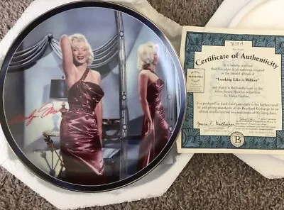 MARILYN MONROE Plate WCOA 1990's BRADFORD EXCHANGE 8  Great For Christmas Gift • $8.70