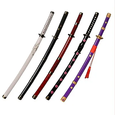 UK Seller One Piece Roronoa Zoro Cosplay Wooden Swords Replica Props 100cm • £28.99