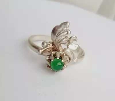 Vintage Ring Natural Chrysoprase Sterling Silver 925. Women's Jewelry Size 7.9 • $39