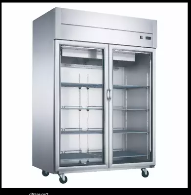 New! Dukers D55AR-GS2 Top Mount Glass 2-Door Commercial Reach-in Refrigerator • $3150