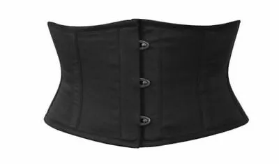 Cotton Under Bust Waist Trainer Waspie Cincher Tight Lacing Steel Boned Corset • £12.99