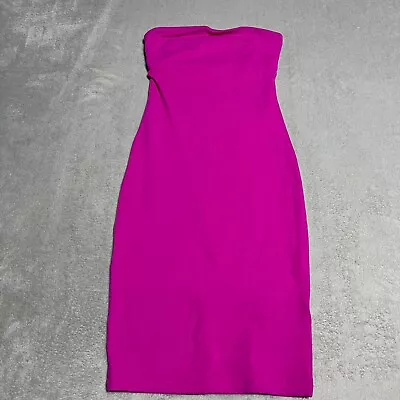 BEBE Dress Womens XS Barbie Pink Strapless Bodycon • $14.95