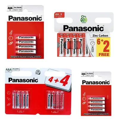 Aa Aaa New Panasonic Genuine Industrial Carbon Zinc Batteries R6 Lr3 Exp-2029 • £0.99