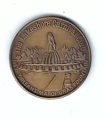 1969 Lake Pontchartrain Beach Mardi Gras Fountain Bronze Doubloon Coin Medal • $8.49