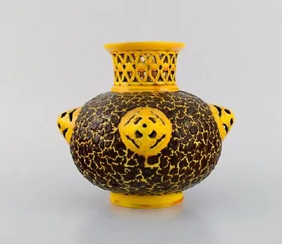 $3340 • Buy Antique Zsolnay Vase In Openwork Glazed Ceramics. Dated 1882-1885