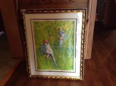 Signed Mark King 252/325 Painted Over Lithograph Tennis Players • $89.99