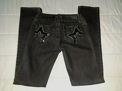 GUC H2J Production Black Sequin Stars Back Pockets Skinny Jeans Size 5/6 • $19.99