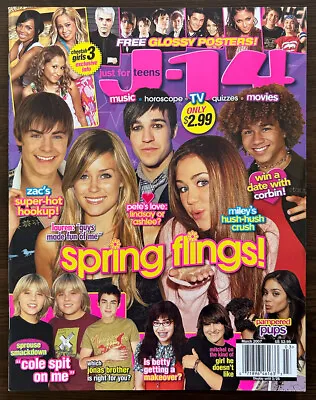J-14 Magazine March 2007 Jonas Brothers Miley Cyrus Zac Efron Cole Dylan Sprouse • $19
