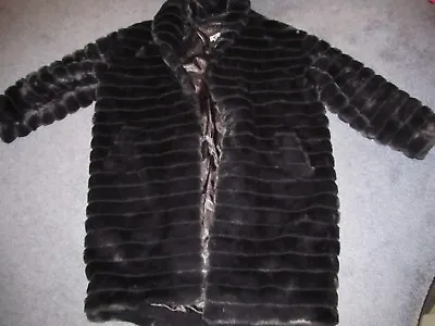 Nip Victoria's Secret Sport Faux Fur Coat Large Pure Black New In Package • $174.99