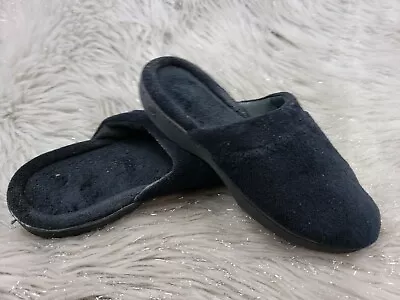 ISOTONER Black Slide On Comfort Slippers Size 7.5-8 • $14.99